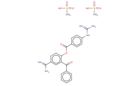 4-AMIDINO-2-BENZOYLPHENYL 4-GUANIDINOBENZOATE DIMETHANESULFONATE